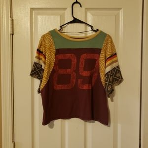 Free People We the Free Mixed Media Shirt